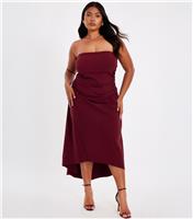 Women's Curve Berry Bagline Dress Quiz New Look