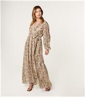 Women's Gold Snake Print Maxi Dress Blue Vanilla New Look