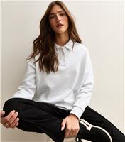 Women's Grey Relaxed Rugby Sweatshirt New Look
