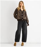 Women's Brown Animal Print Cardigan Gini London New Look