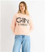 Women's Petite Pink Textured Knit Loose Fit Jumper Gini London New Look