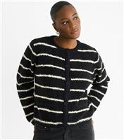Women's Blacked Striped Cardigan Gini London New Look