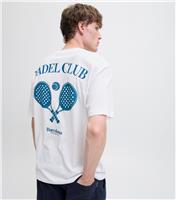 Men's White Padel Club Short Sleeve T-Shirt Jack & Jones New Look