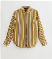 Women's Green Striped Claire Shirt New Look