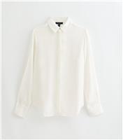 Women's Tall White Button Detail Long Sleeve Shirt New Look