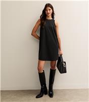 Women's Black Sleeveless Back Bow Mini Dress New Look