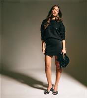 Women's Black A Line Mini Skirt New Look