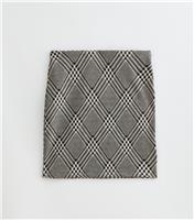 Women's Tall Grey Monochrome Check Tube Mini Skirt New Look