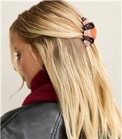 Brown Croissant Bling Claw Clip New Look