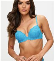 Women's Turquoise Lace Padded Plunge Bra Ann Summers New Look