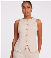Women's Petite Stone Panelled Waistcoat Quiz New Look