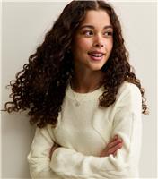 Girls' Cream Chunky Cable Knit Jumper New Look