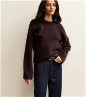 Women's Purple Wide Sleeve Raglan Jumper New Look