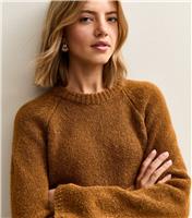 Women's Tan Wide Sleeve Raglan Jumper New Look