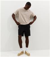 Men's Black Regular Cotton Pin Tuck Shorts New Look