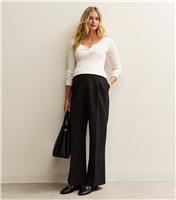 Women's Maternity Black Wide Leg Trousers New Look