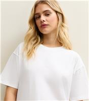 Women's White Cotton Oversized T-Shirt New Look