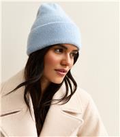 Blue Brushed Beanie New Look