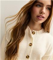 Girls' Cream Chunky Front Pocket Cardigan New Look