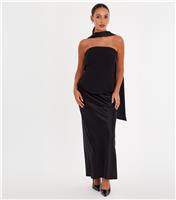 Women's Petite Black Strapless Maxi Dress Quiz New Look