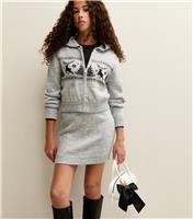 Girls' Mid Grey Knit Mini Skirt New Look