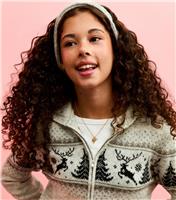 Girls' Grey Harper Fairisle Zip Up Jumper New Look