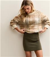 Women's Petite Khaki Corduroy Tube Skirt New Look