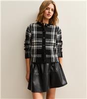 Women's Black Faux Leather A-Line Mini Skirt New Look