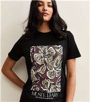 Women's Black Musee D'Art Print T-Shirt New Look