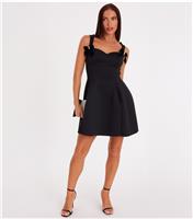 Women's Black Bow Strap Mini Dress Quiz New Look