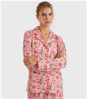 Women's Pink Simpsons Ralph Shirt and Trousers Pyjama Set Skinnydip New Look