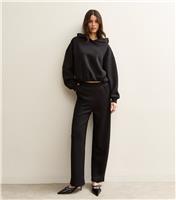 Women's Black Premium Barrel Leg Joggers New Look