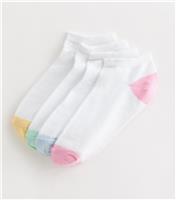 Pack of White Contrast Trim Trainer Socks New Look