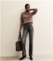 Women's Tall Washed Black Anica Straight Leg Jeans New Look