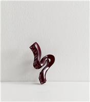 Dark Burgundy Squiggle Hair Claw Clip New Look