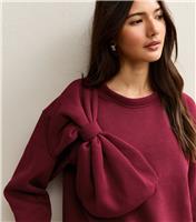Women's Red Shoulder Bow Sweatshirt Gini London New Look