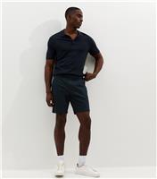Men's Navy Regular Chino Shorts New Look
