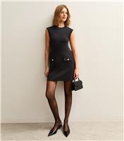 Women's Black Sleeveless Mini Dress New Look