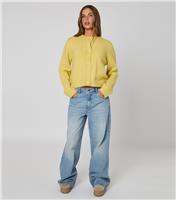 Women's Light Yellow Cropped Cardigan Urban Bliss New Look