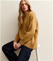 Women's Dark Yellow Heavyweight Chunky Oversized Jumper New Look
