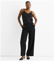 Women's Black Wide Leg Trousers Gini London New Look