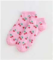 Pink Cherry Trainer Socks New Look