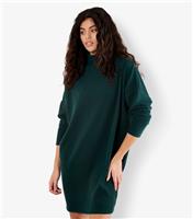 Women's Green Thick Ribbed Cocoon Dress Apricot New Look