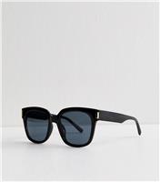 Black D Frame Sunglasses New Look