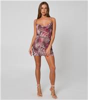 Women's Pink Animal Print Mini Dress Urban Bliss New Look