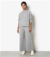 Women's Dark Grey Waffle Knitted Hoodie Apricot New Look