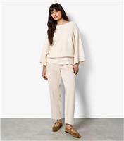 Women's Stone Oversized Cape Jumper Apricot New Look