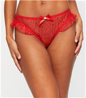 Women's Red Merry Kissmas Knickers Ann Summers New Look