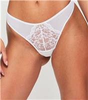 Women's Pack of 3 White Lace Thongs Ann Summers New Look