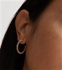 Gold Orb Hoop Earrings New Look
